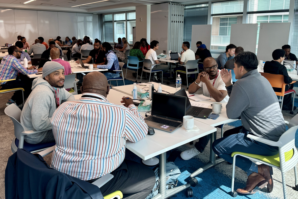 Accenture in action with Back on My Feet members